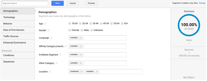 google analytics demographics