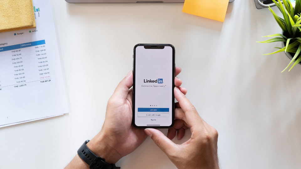 LinkedIn app on phone