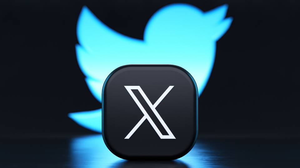 twitter and X rebrand logo