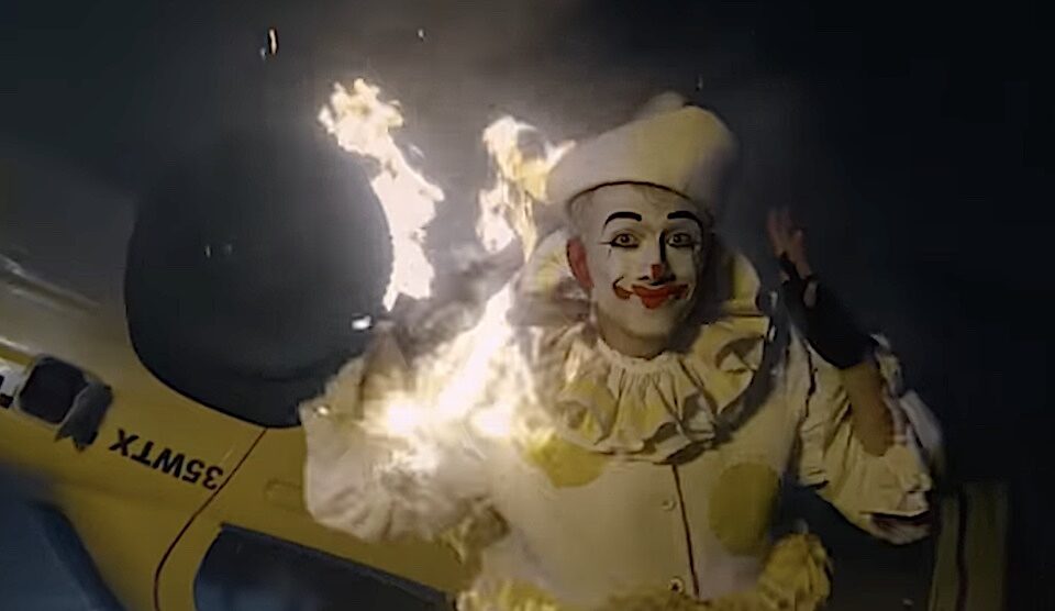 image of flaming clown