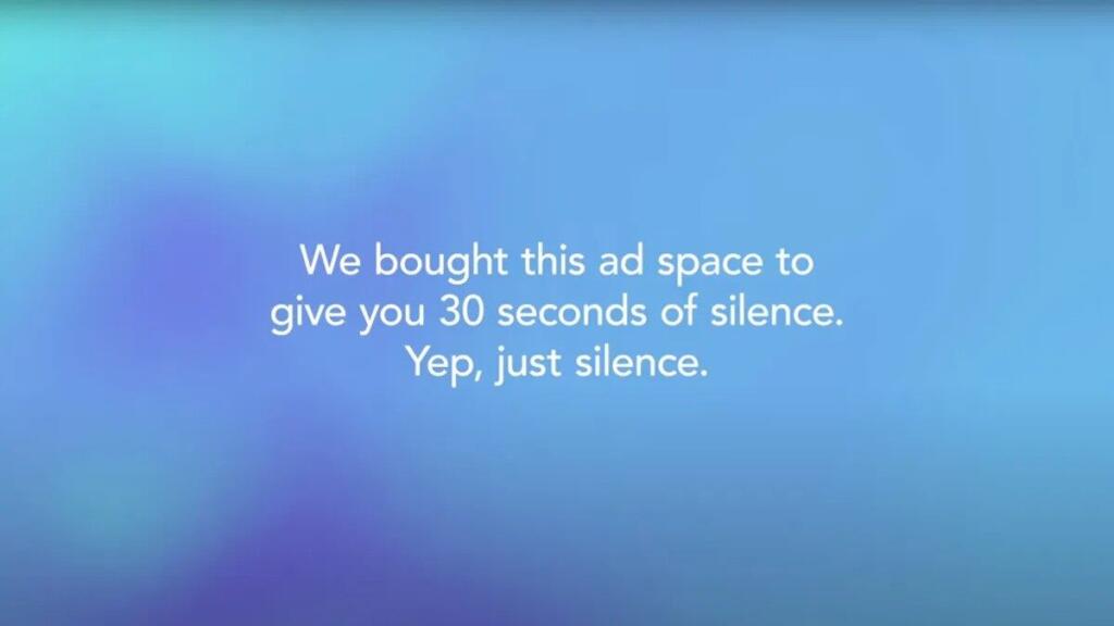 Calm ad on Election day