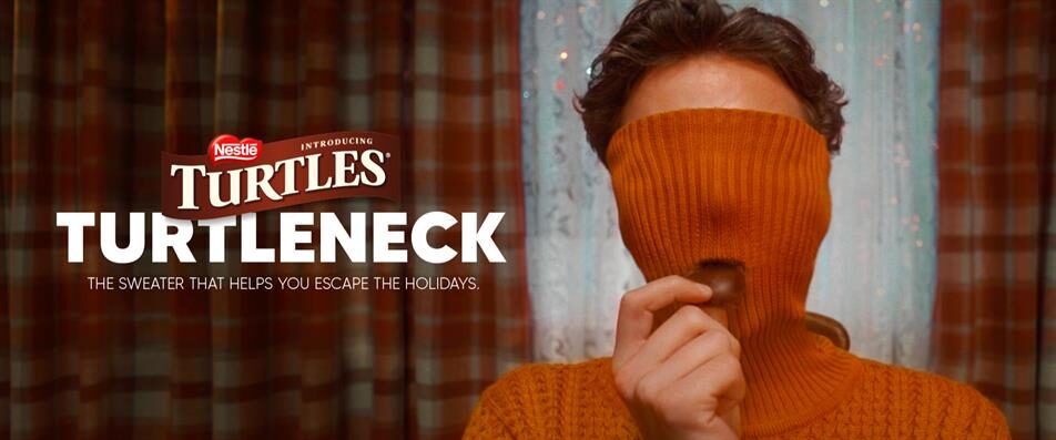 Turtles Nestle Turtleneck ad