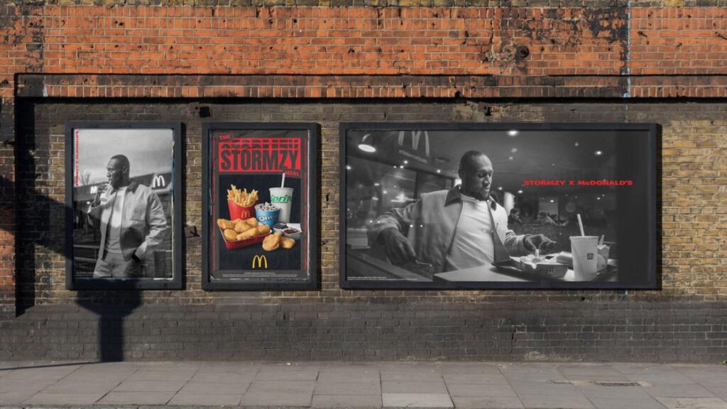image of Mcdonalds ad featuring Stormzy