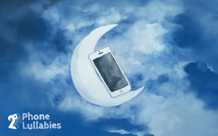 2degrees image of crescent moon and iphone ad