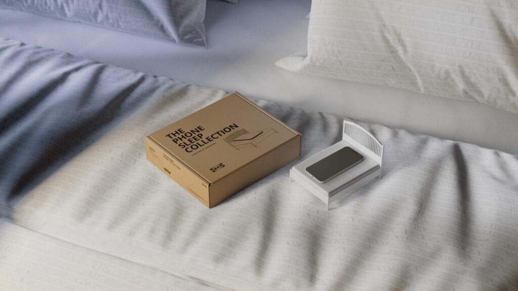 ikea bed for phone ad