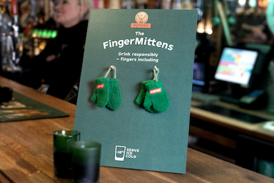 Jagermeister finger mittens ad