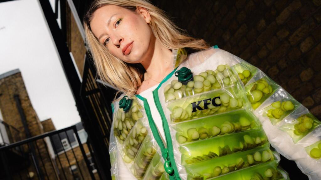 KFC Puffer Pickle jacket ad