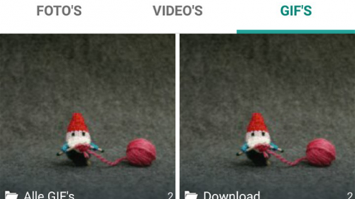 GIF-animaties versturen via WhatsApp