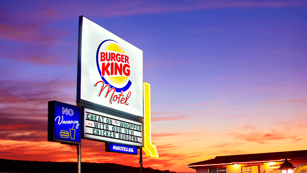 Motel infiel de Burger King, campaña de redes sociales