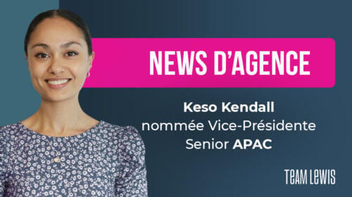 TEAM LEWIS annonce la nomination de Keso Kendall au poste de vice-président senior APAC