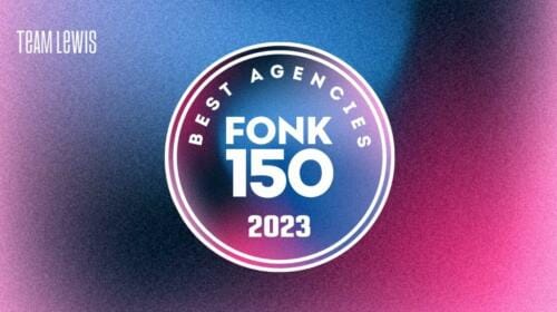 TEAM LEWIS behaalt positie in FONK150 beste bureaus