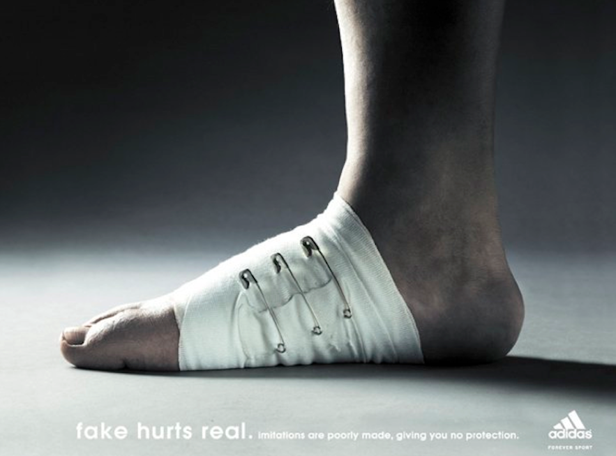 dramático patrimonio repentino La campaña de Adidas para luchar contra las falsificaciones