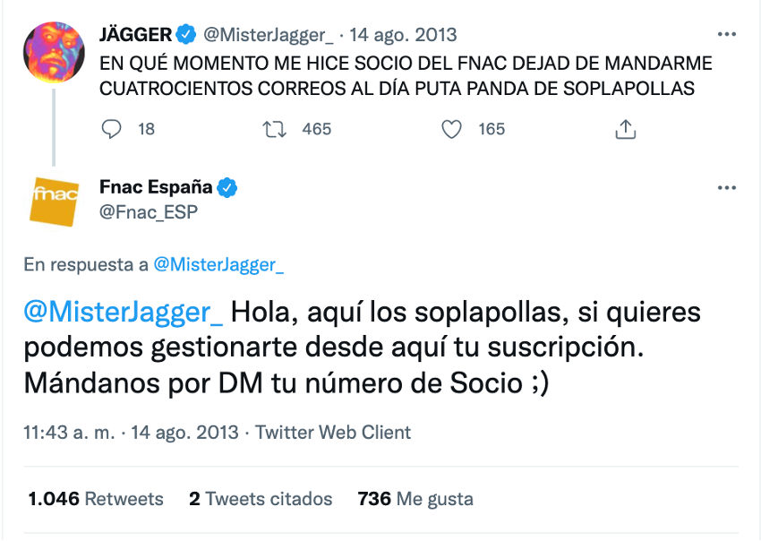 Mejor respuesta community manager Fnac