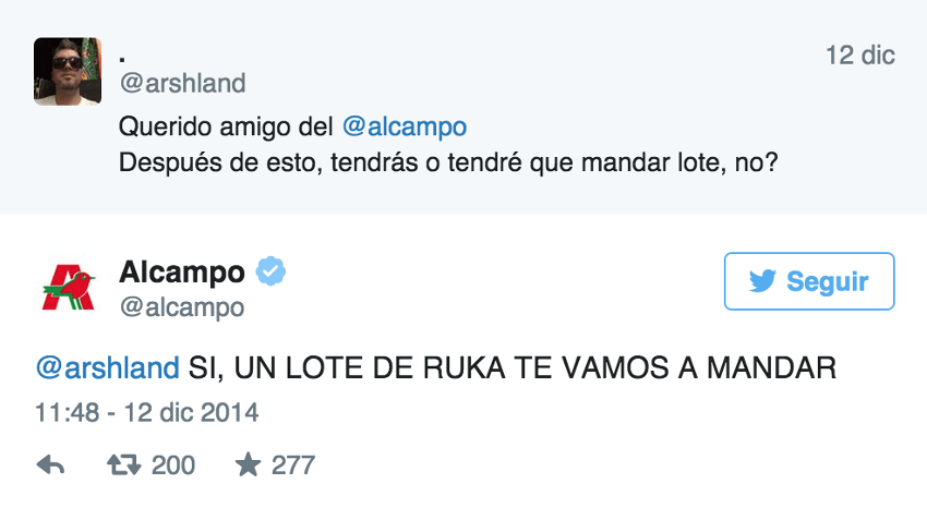 mejor respuesta community manager Alcampo