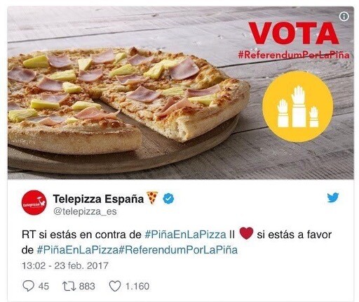 mejor respuesta community manager telepizza