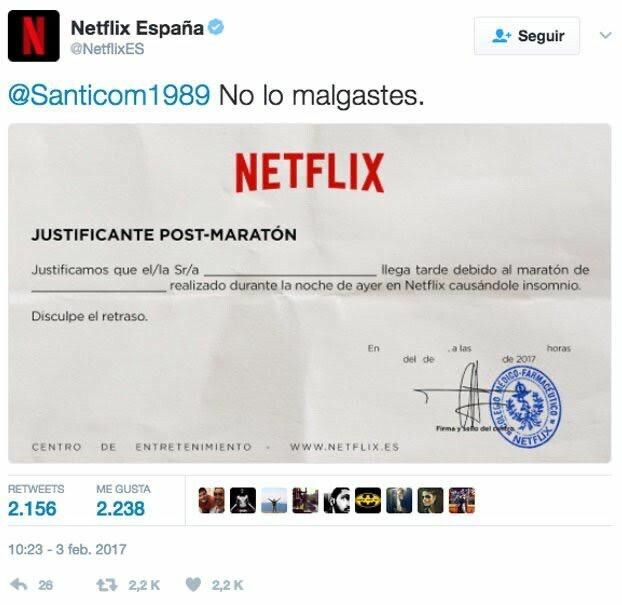 mejor respuesta community manager netflix