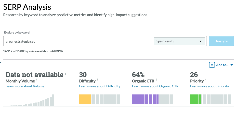 Resultados busqueda crear estrategia SEO