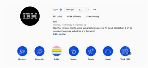 ibm story instagram