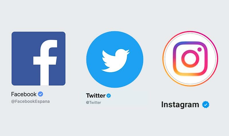 redes sociales verificadas