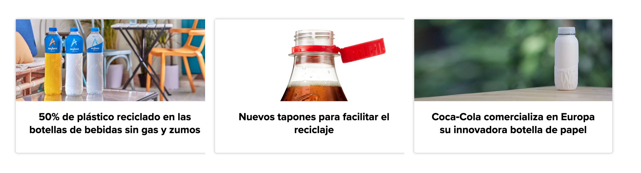 Envases sostenibles Coca Cola