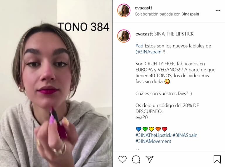 campaña influencer 3ina