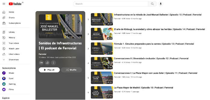 podcast ferrovial Sonidos de infraestructuras