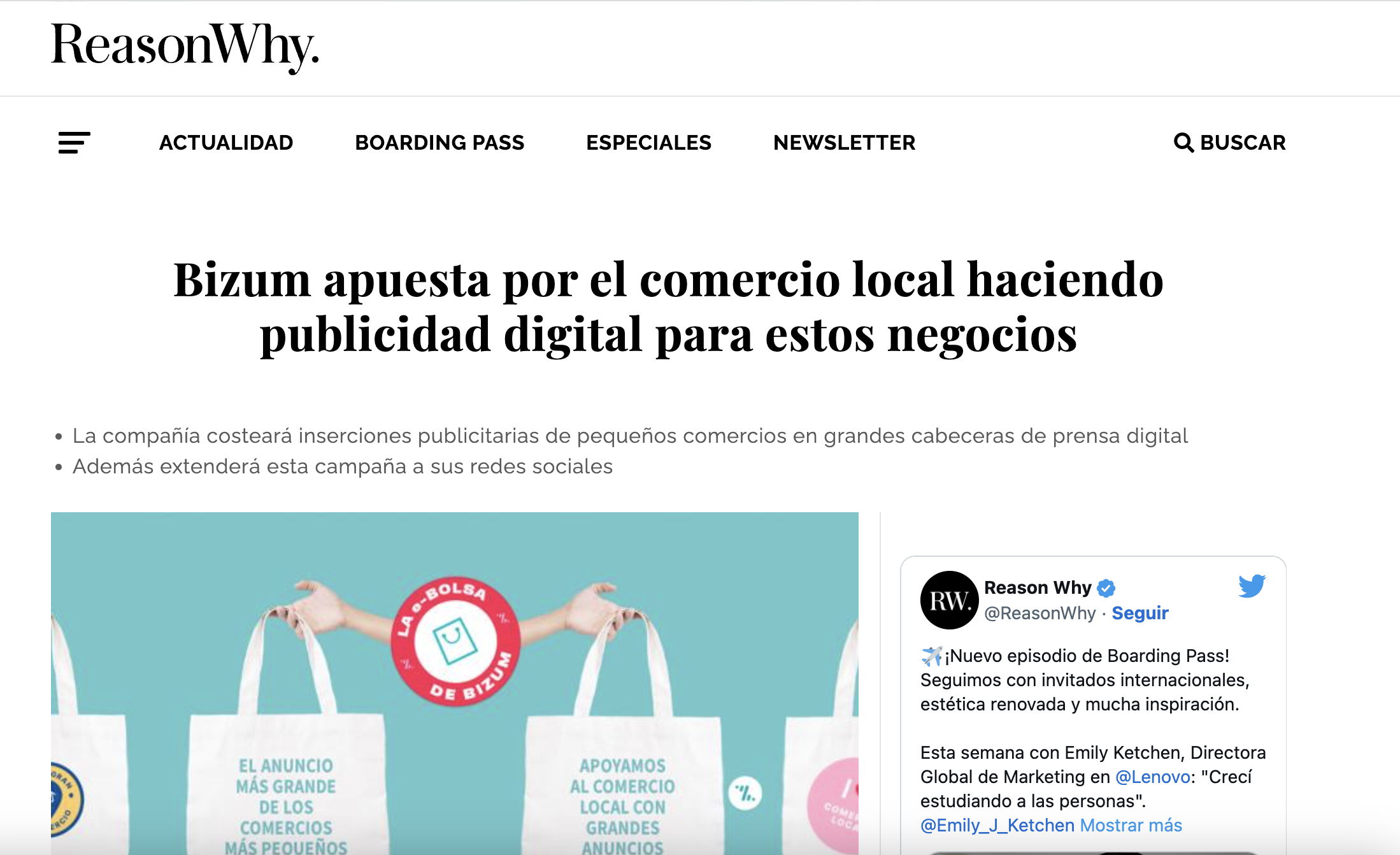 clipping campaña ebolsa