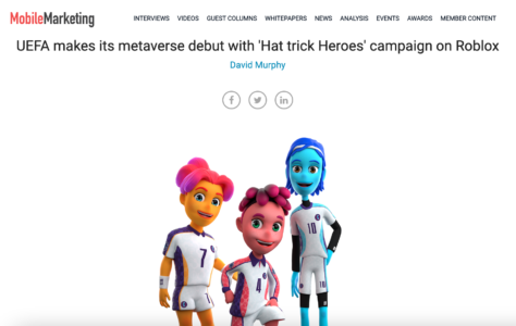 mascotas metaverso de la UEFA