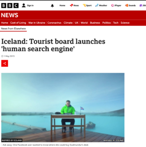 Campaña turismo en Islandia