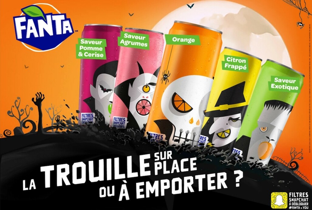 Canettes Fanta halloween