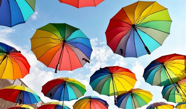 parapluie multicolor
