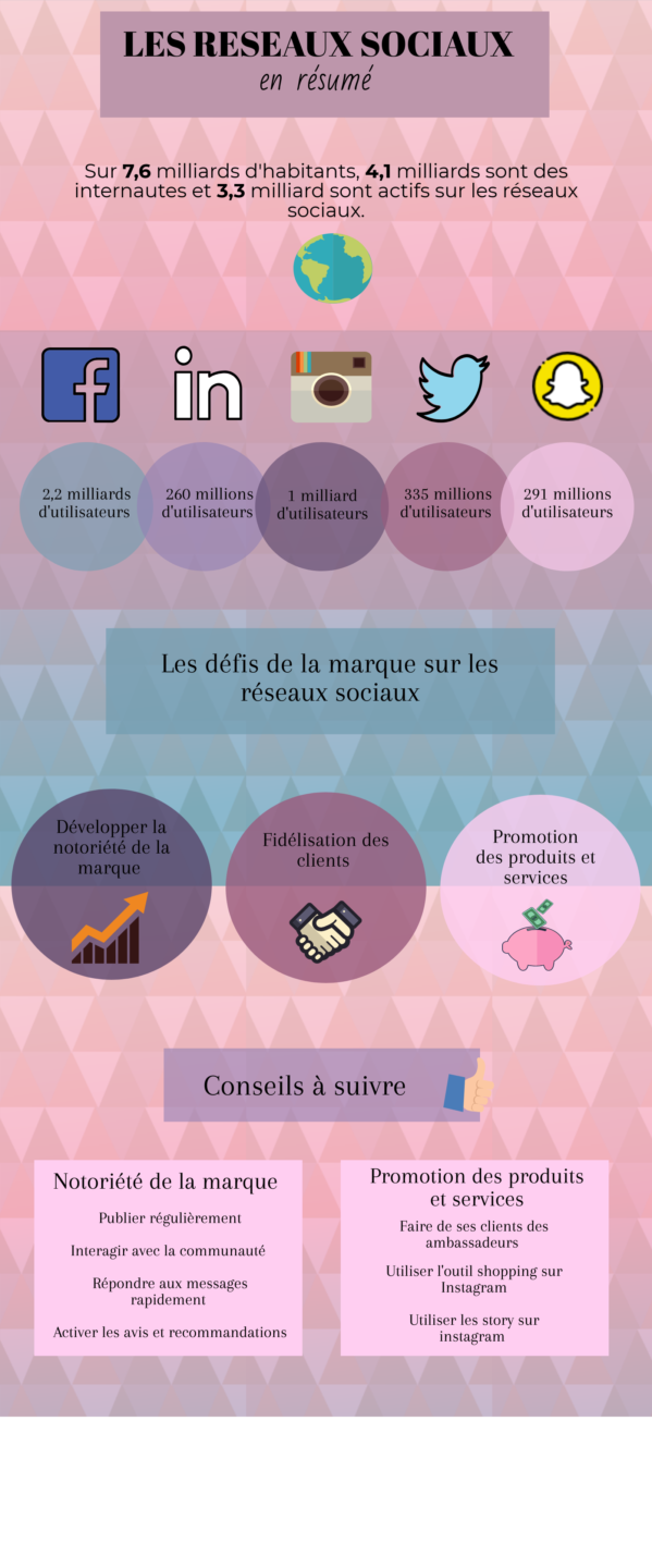 Infographie sur les réseaux sociaux 