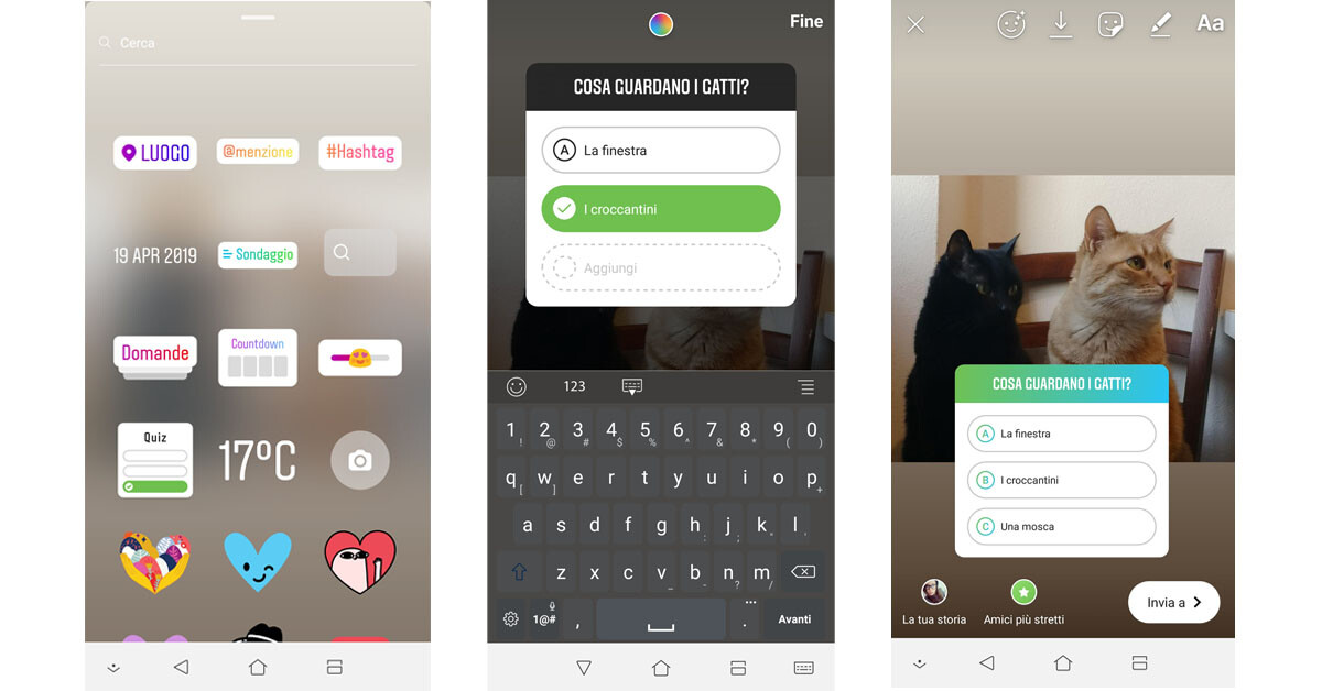 Instagram sticker quiz