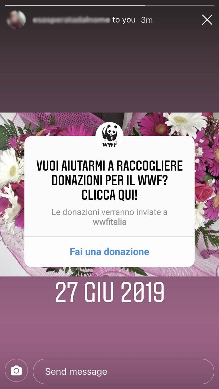 Agosto social update: Sticker Donazioni su Instagram