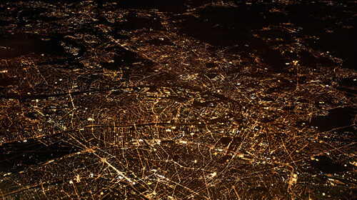 Città metropolitana di notte