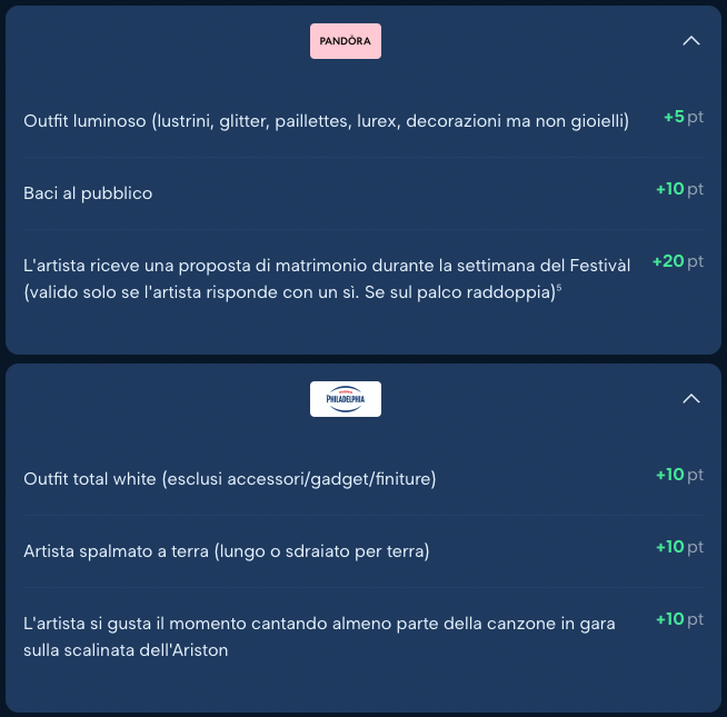 Bonus degli sponsor al FantaSanremo 2023
