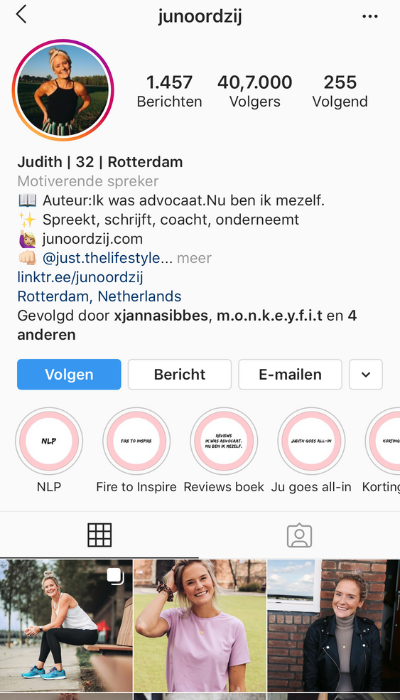 Feed Instagram di Judith Noordzij