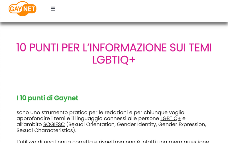 Community LGBTQIA+ e linguaggio inclusivo - GayNet
