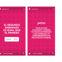 Esempio di nuova grafica Prénatal per Instagram