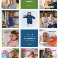 Esempio di nuova grafica Prénatal per il feed di Instagram