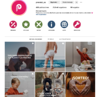 Esempio di nuova grafica Prénatal per il feed di Instagram