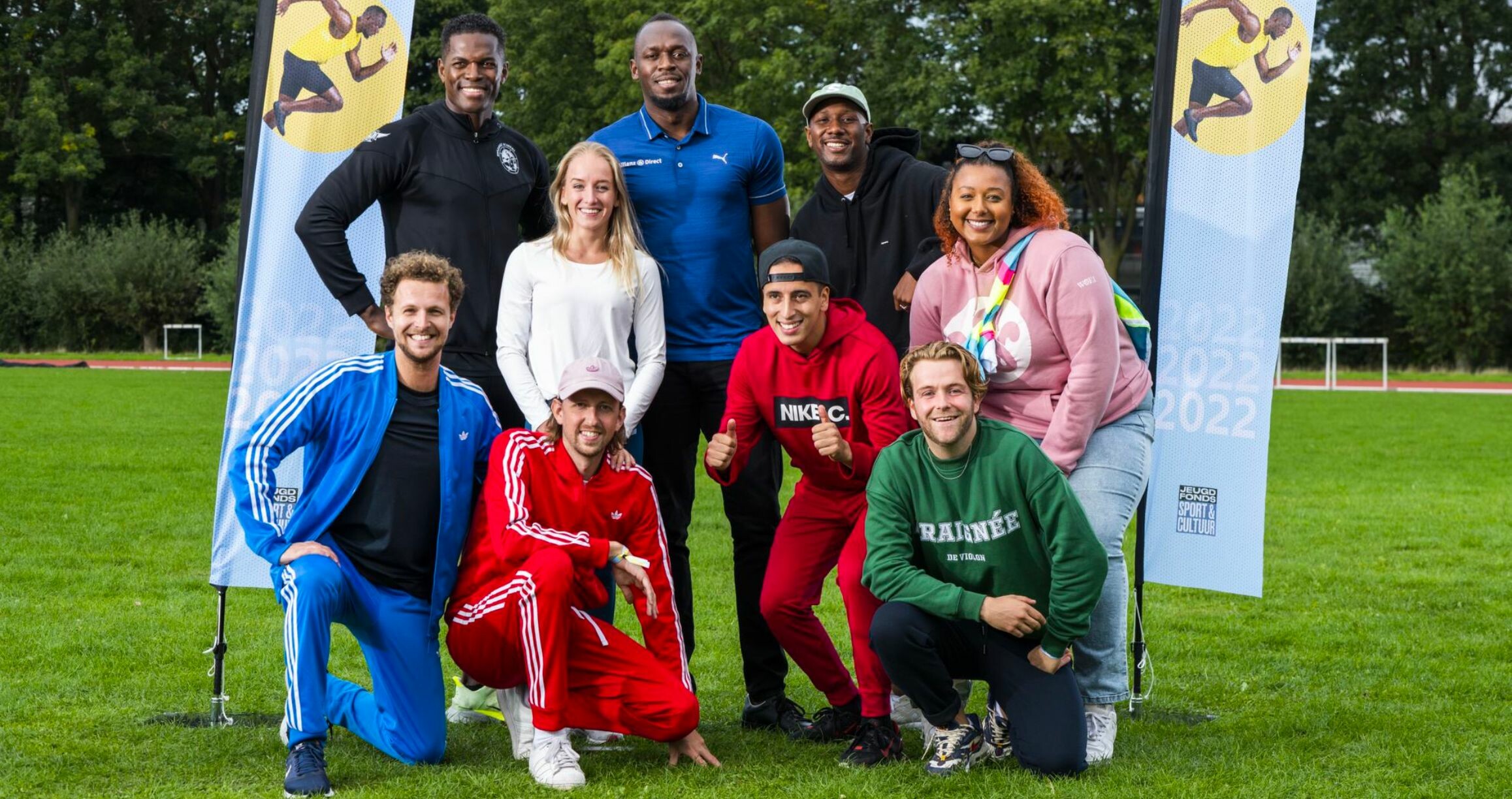 Usain Bolt met Nederlandse influencers tijdens Bolt Battles