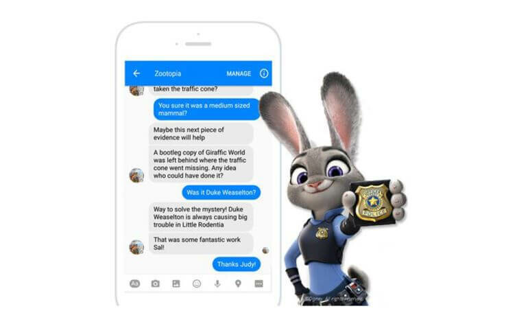 chatbot judy hoop zootopia