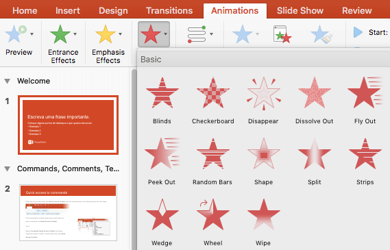 Animações Powerpoint