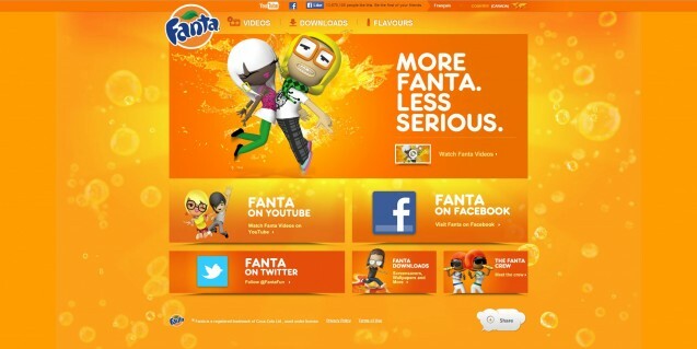 Fanta homepage