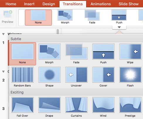 Transições powerpoint