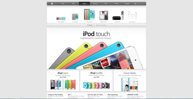 ipod homepage