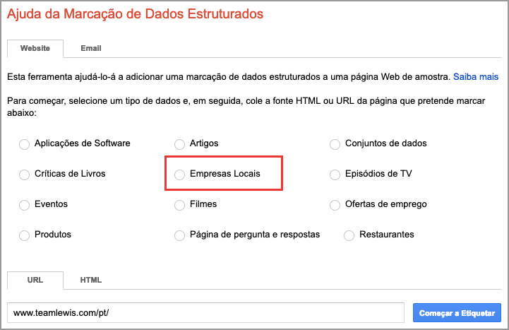 ajuda marcacao dados estruturados google