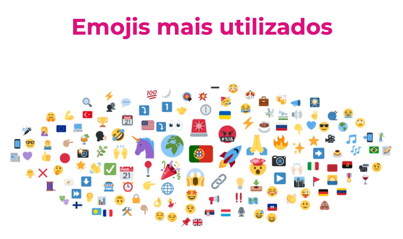 emojis mais utilizados - websummit