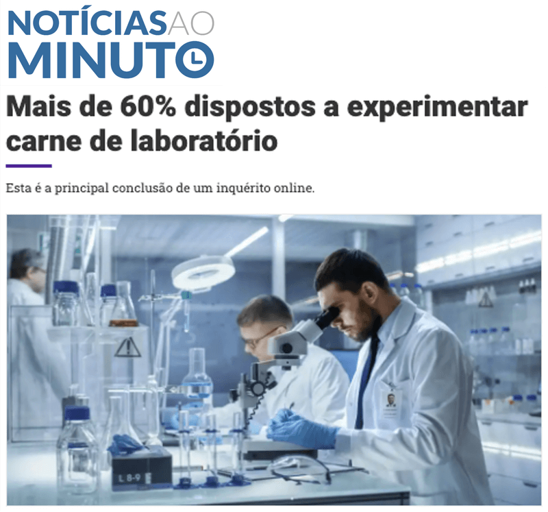 noticia do Noticias ao Minutos sobre o Good Food Institute